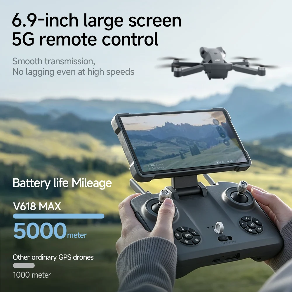 Kamera 4K 6K 8K V618 MAX Dron  – Drone Gps Mount recenzja i cena